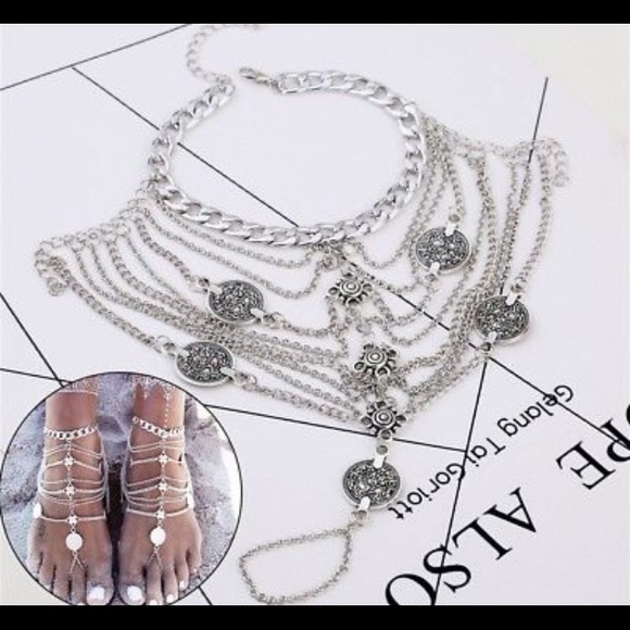 Vintage boho beach sandal foot&ankle chain - Picture 6 of 8